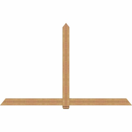 Ekena Millwork Eugene Smooth Timber Gable Bracket, Western Red Cedar, 108"W x 68"H x 3 1/2"D x 5 1/2"F, 15/12 Pitch GBW108X68X0406EUG00SWR